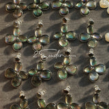 Each piece in this ring and earring set is meticulously crafted from natural mother-of-pearl, showcasing its naturally radiant luster. The large floral design is the main feature of the ring, with rich, vintage-inspired colors and unique natural textures, making each piece one-of-a-kind.