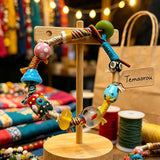 This handmade boho bracelet bursts with vibrant dopamine colors, featuring hand-painted clay beads, twisted linen threads, and quirky sculpted charms. Every bead and wrapped fiber is carefully crafted, bringing playful, retro artistic vibes to your wrist. It is a unique wearable art piece full of whimsical details.