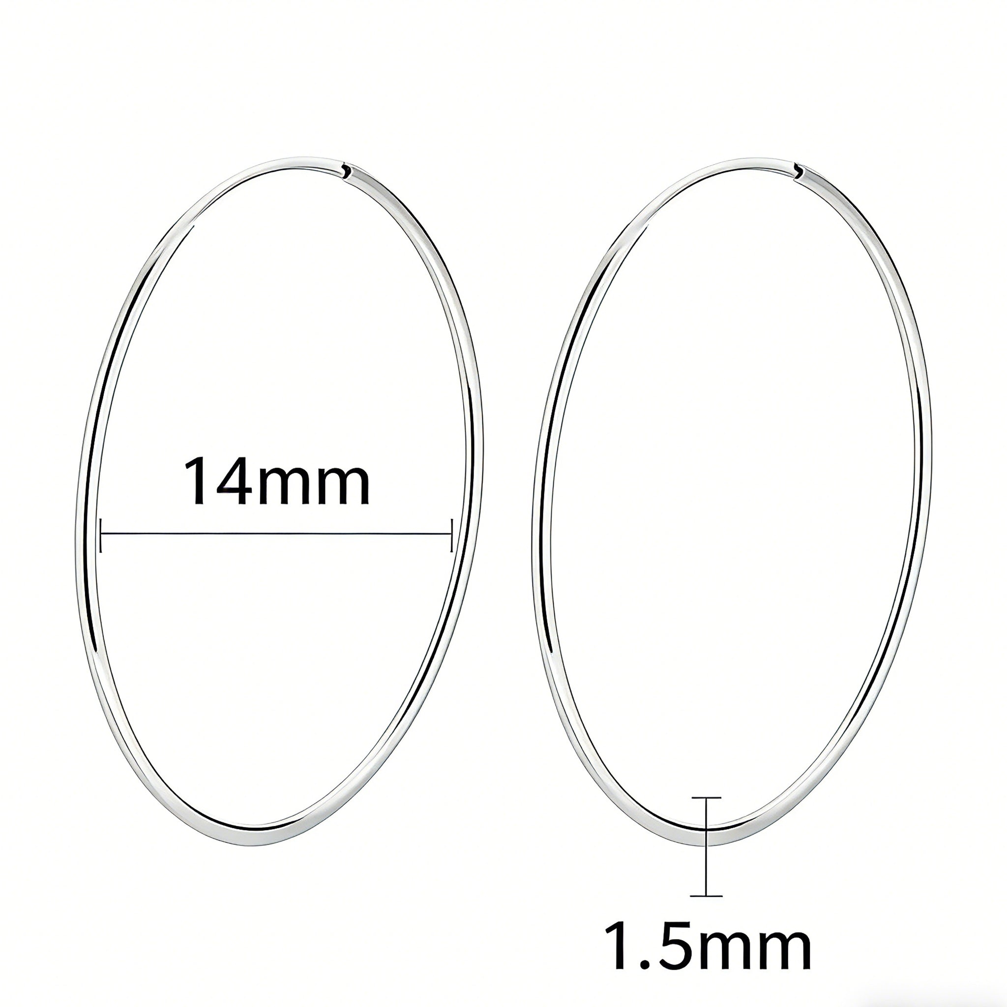 These S925 sterling silver hoop earrings feature a sleek, polished circular design with a smooth, reflective finish. They showcase a classic minimalist silhouette with a seamless, slender wire construction that exudes understated elegance. The polished surface catches light beautifully, highlighting their timeless and versatile appeal.