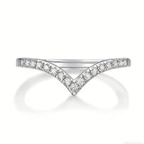 This S925 silver women's ring features an elegant crown-shaped heart design, pavé-set with sparkling moissanite stones along its curved band for a luminous, romantic appearance. Its open adjustable band allows for a comfortable, personalized fit on different finger sizes, blending delicate craftsmanship with timeless charm.