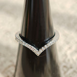 This S925 silver women's ring features an elegant crown-shaped heart design, pavé-set with sparkling moissanite stones along its curved band for a luminous, romantic appearance. Its open adjustable band allows for a comfortable, personalized fit on different finger sizes, blending delicate craftsmanship with timeless charm.