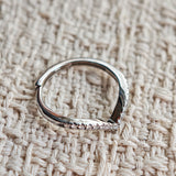 This S925 silver women's ring features an elegant crown-shaped heart design, pavé-set with sparkling moissanite stones along its curved band for a luminous, romantic appearance. Its open adjustable band allows for a comfortable, personalized fit on different finger sizes, blending delicate craftsmanship with timeless charm.