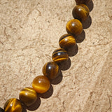 Energizing Tiger's Eye & Clear Quartz Crystal Necklace